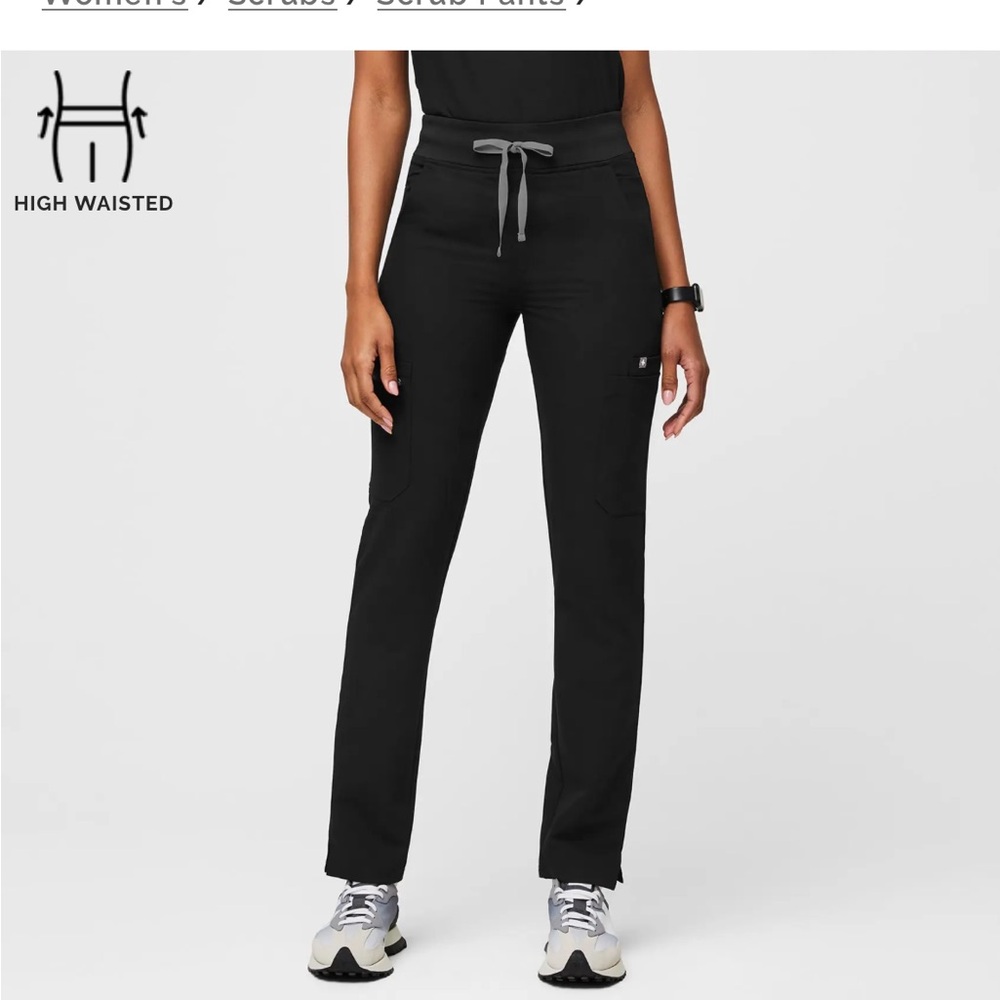 Figs Black Yola High-Waisted Women's Pants